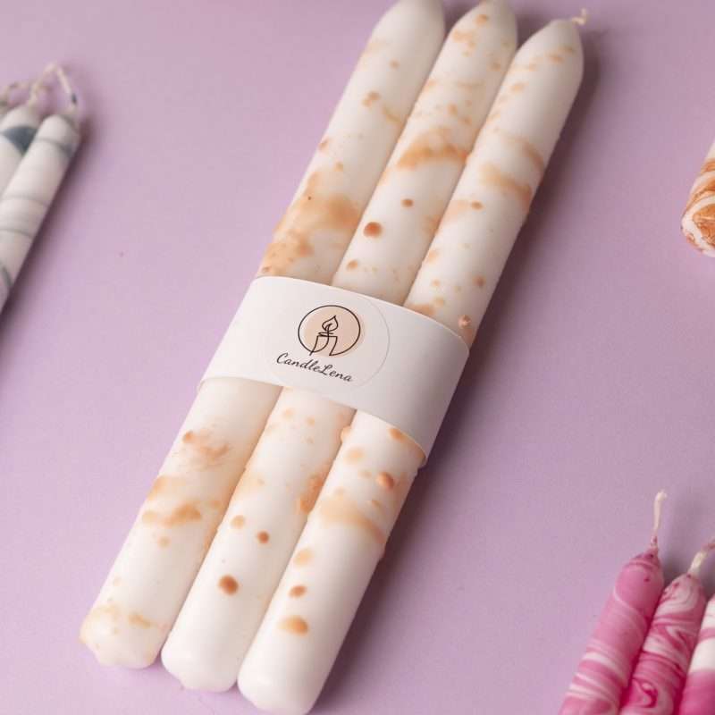 Nude Beige Κερί Κηροπηγίου CandleLena