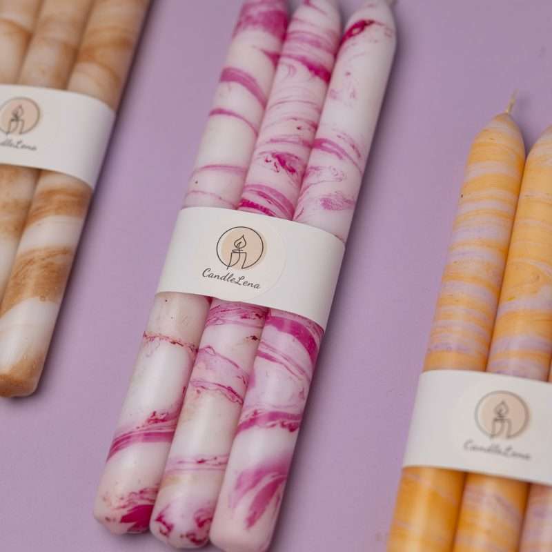 Cotton Candy Marble Κερί Κηροπηγίου (10 ώρες)
